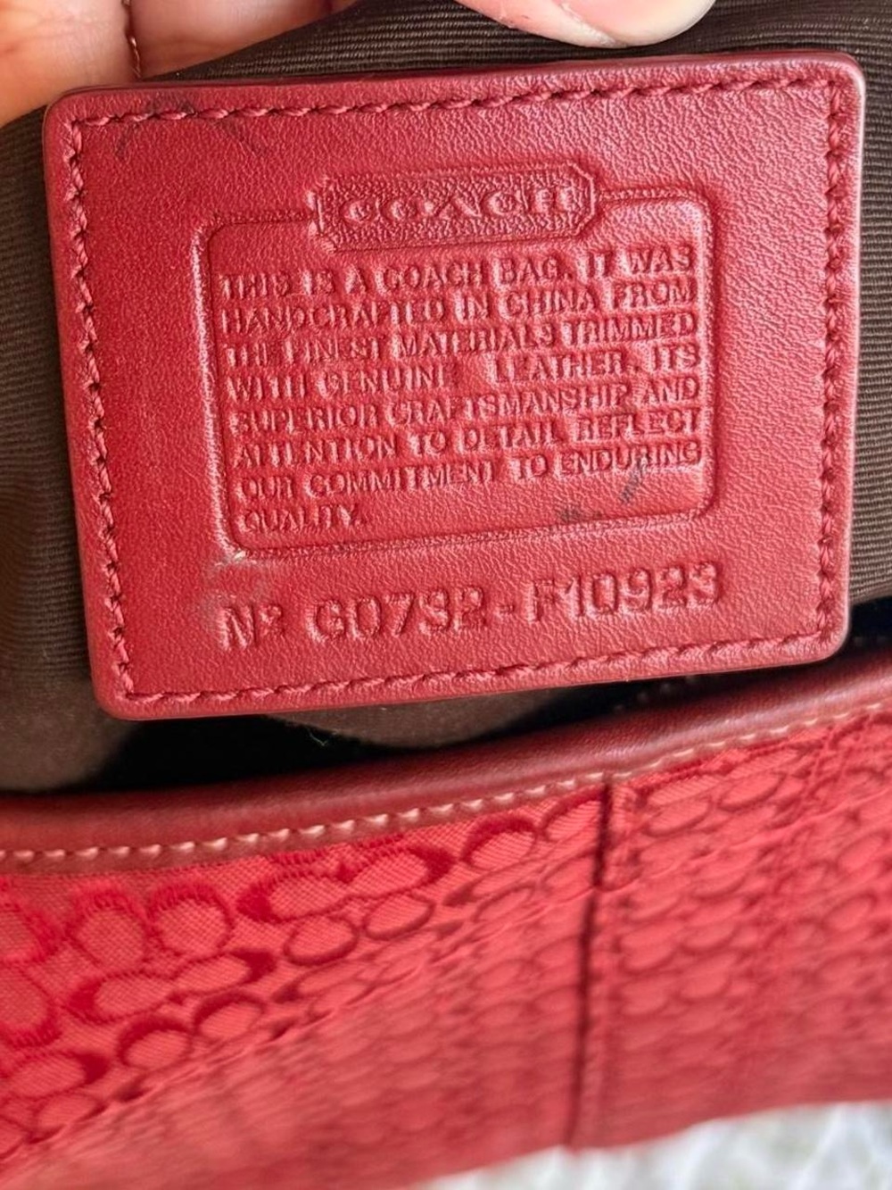 Vintage Coach red soho monogram bag - Picture 6 of 6